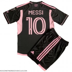 Dres Inter Miami Lionel Messi #10 Gostujuci za djecu 2023-24 Kratak Rukav (+ kratke hlače)